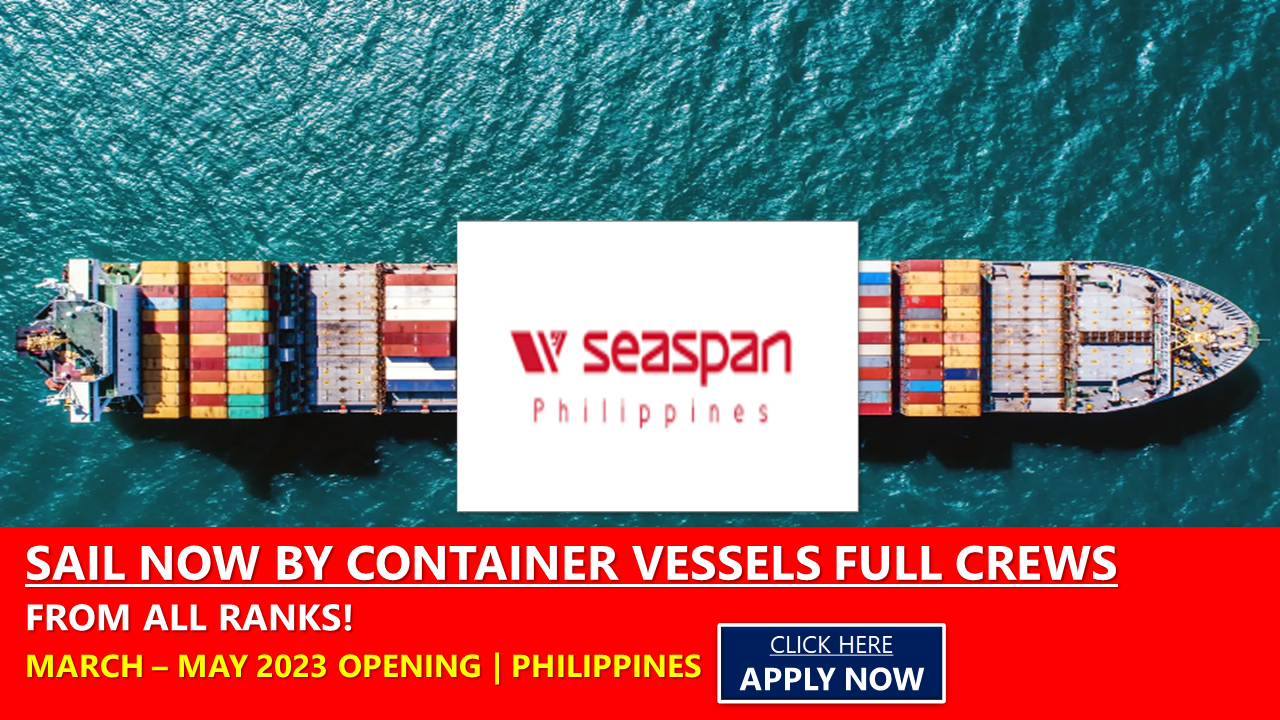 VACANCY ON CONTAINER VESSEL 2023
