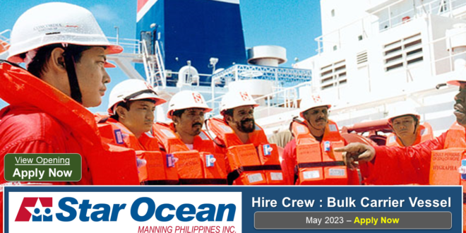 Vacancy at Bulk Carrier in philippines