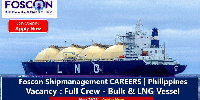 Vacancy at LNG Vessel Philippines