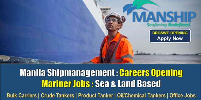 Manila shipmanagement & manning, inc careers opening