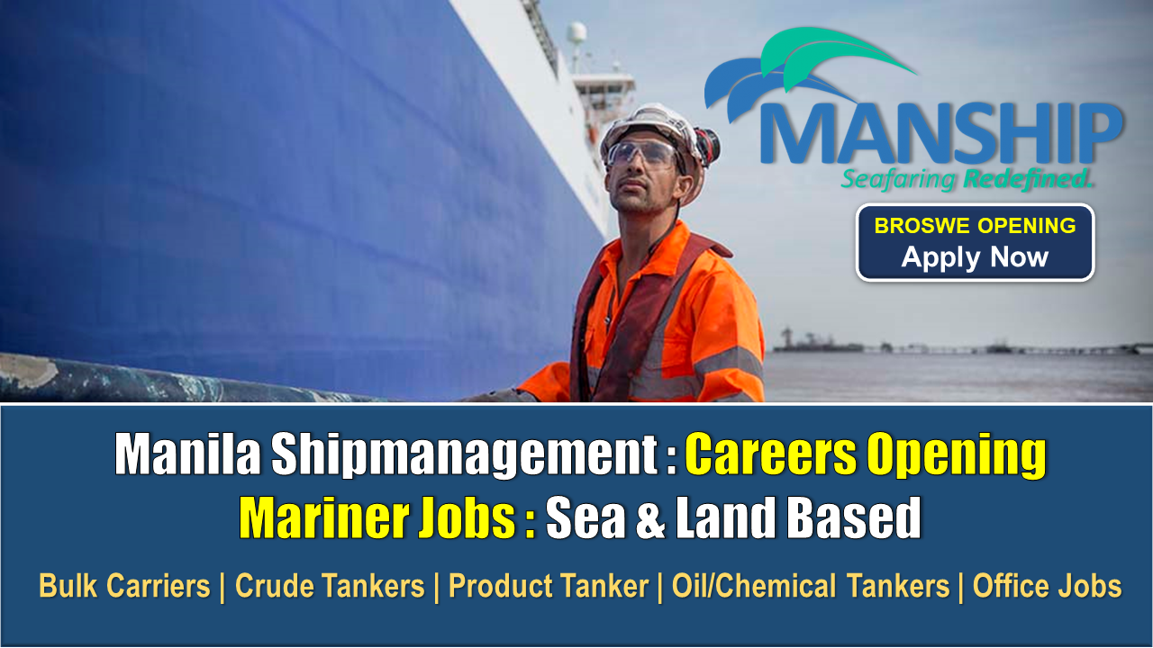 Manila Shipmanagement CAREERS : Sea & Land Mariner Based | Philippines ...