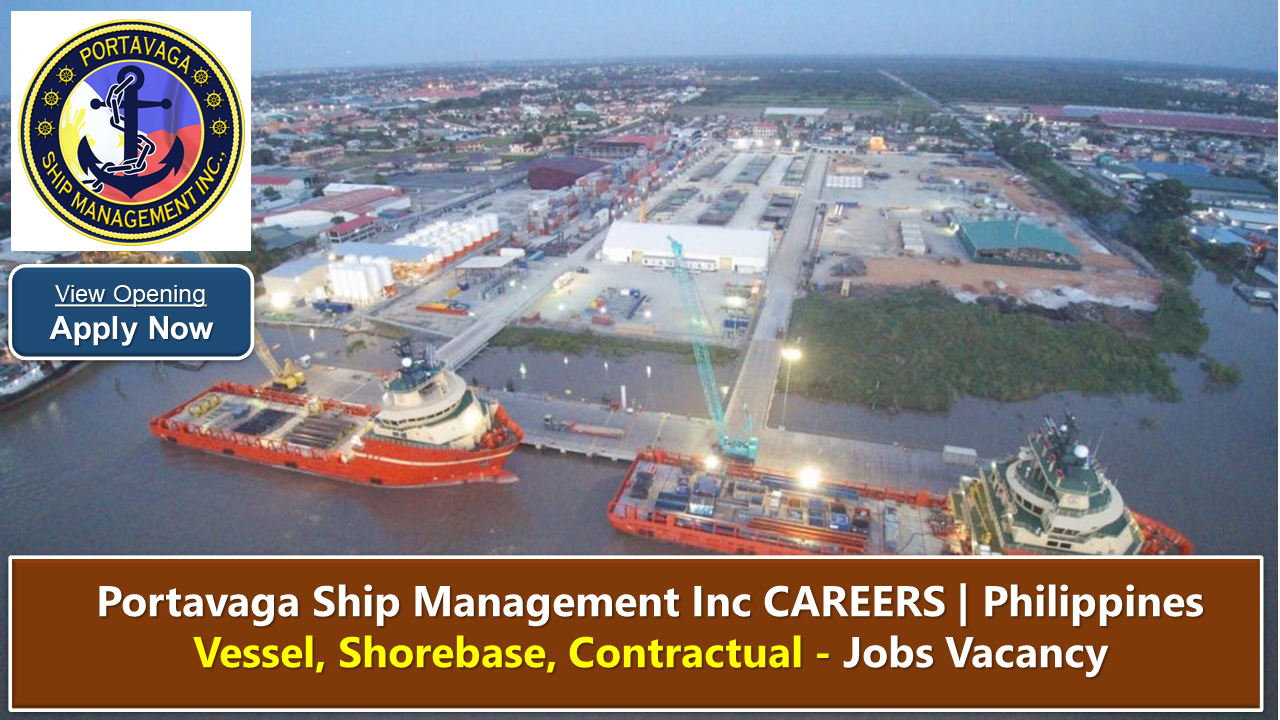 Portavaga Ship Managament CAREERS Vessel Jobs, ShoreBase, Contractual