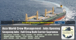 Jobs at bulk carrier panamax 2023