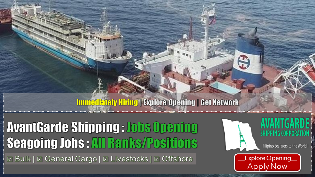 Shipping Jobs 2023 Avantgarde Shipping SEAMAN APPLYAN