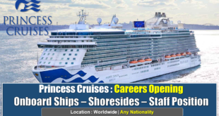 Princess Cruises Careers Opening